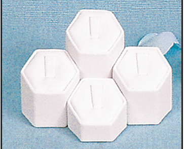 RING Riser Set- RING Clips- 4 Pieces- White. Sizes 1 3/4'' x 1 5/8'' x 1 1/4''H, 1 7/8''H and 2 1/2''H