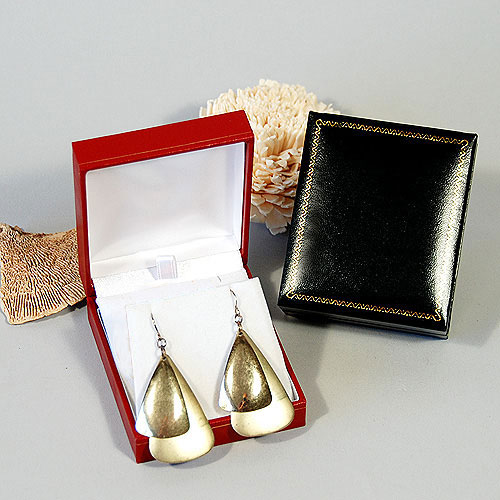 Pendant/Earring Box w/Flap- 2 3/4" x 3 1/4" x 1 1/4"H